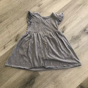Gray heart flutter dress